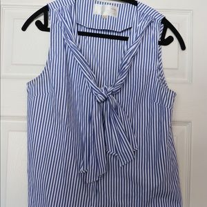 Nautical Blue & White Striped Top